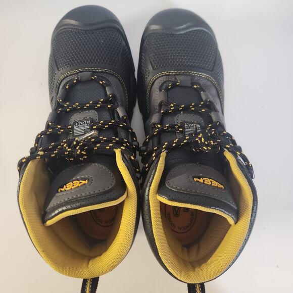 KEEN Utility mens Logandale Mid Steel Toe Waterproof Work Shoe, Black, 8.5 US - Picture 6 of 10